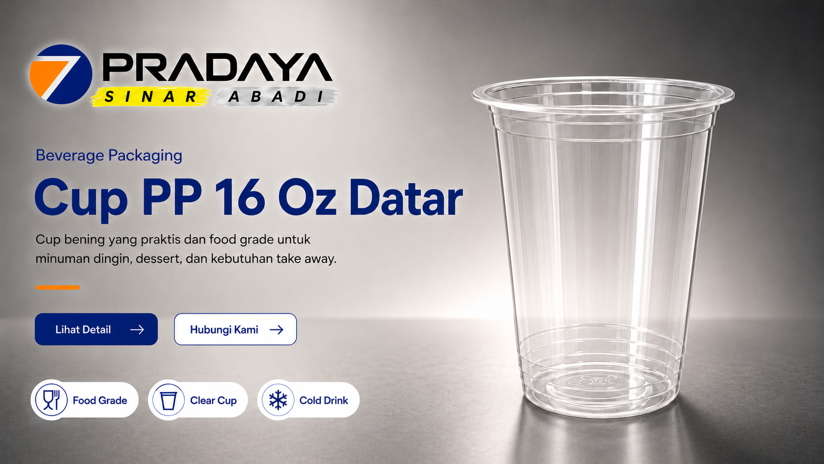 Cup PP 16 Oz - Pradaya