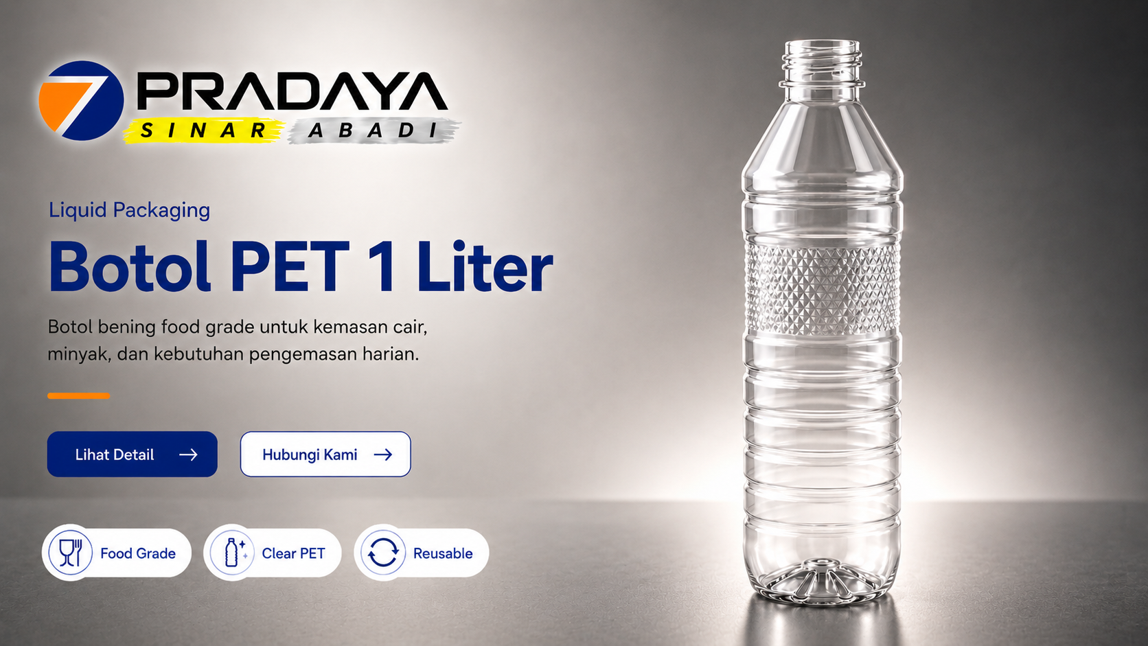 Botol PET 1 Liter - Pradaya